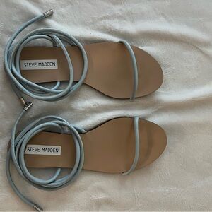 Steve Madden Women's Light Blue Wrap Sandals